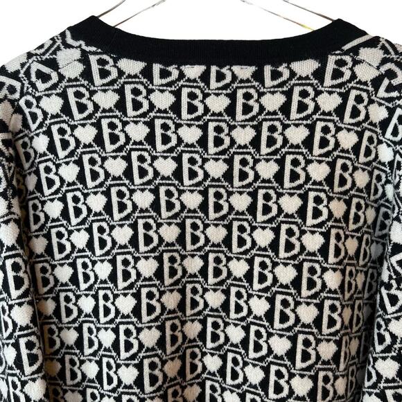 BERENICE Paris Wool Cashmere Blend Cardigan in Black and White Size Large - Picture 5 of 11
